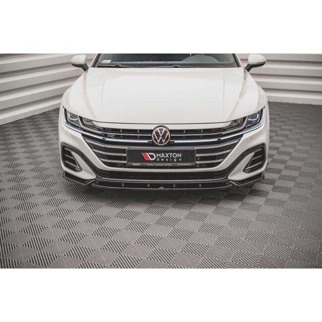 Maxton Design Front Ansatz V.1 / V1 für Volkswagen Arteon R-Line Facelift schwarz Hochglanz