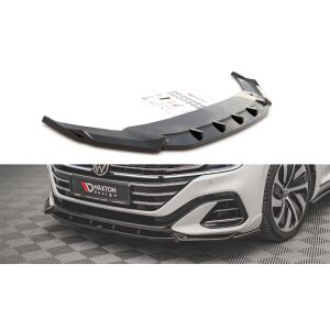 Maxton Design Front Ansatz V.1 / V1 für Volkswagen Arteon R-Line Facelift schwarz Hochglanz