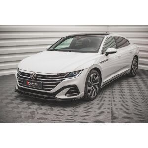 Maxton Design Front Ansatz V.1 / V1 für Volkswagen Arteon R-Line Facelift schwarz Hochglanz