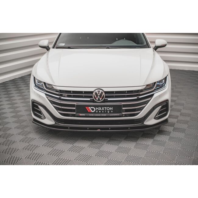 Maxton Design Front Ansatz V.2 / V2 für Volkswagen Arteon R-Line Facelift schwarz Hochglanz