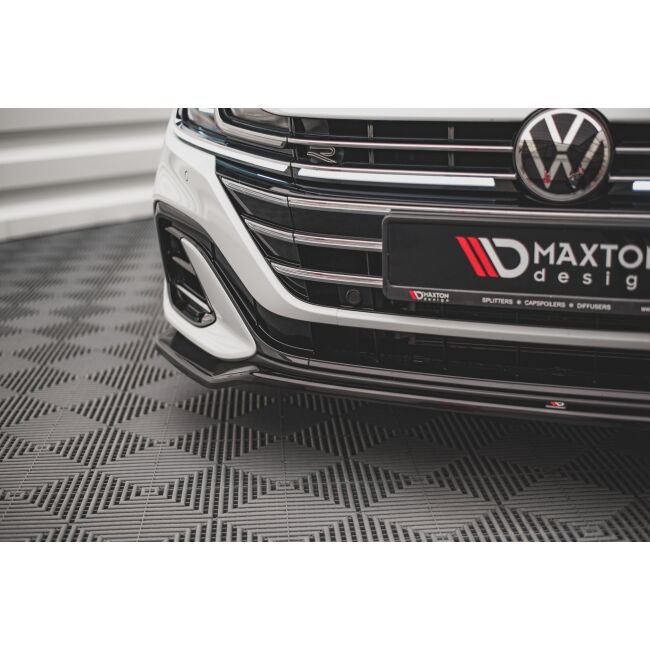 Maxton Design Front Ansatz V.3 / V3 für Volkswagen Arteon R-Line Facelift schwarz Hochglanz