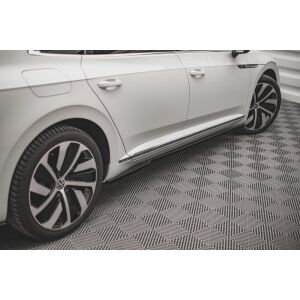 Maxton Design Seitenschweller Ansatz für Volkswagen Arteon R/ R-Line Facelift schwarz Hochglanz