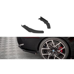 Maxton Design Street Pro Heck Ansatz Flaps Diffusor +Flaps für BMW 4er M-Paket G22 schwarz Hochglanz