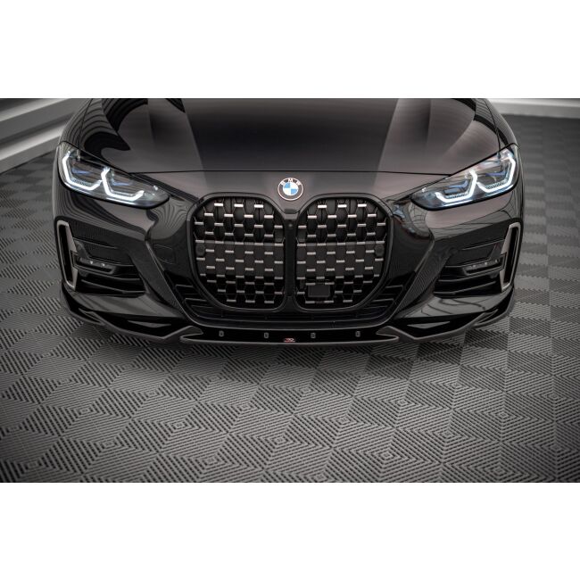 Maxton Design Front Ansatz V.2 / V2 für BMW 4er M-Paket G22 schwarz Hochglanz