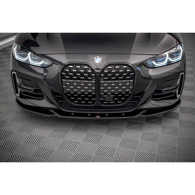 Maxton Design Front Ansatz V.4 / V4 für BMW 4er M-Paket G22 schwarz Hochglanz