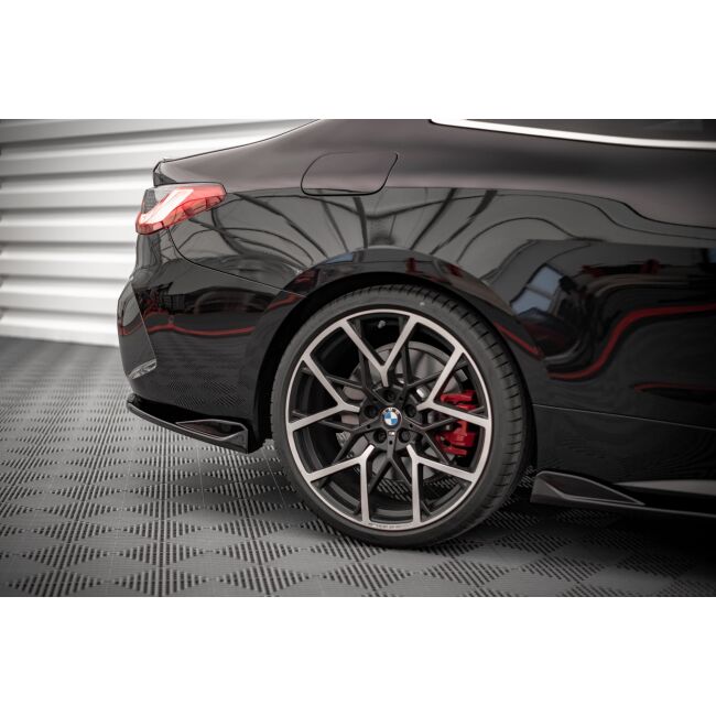 Maxton Design Heck Ansatz Flaps Diffusor V.2 / V2 für BMW 4er M-Paket G22 schwarz Hochglanz