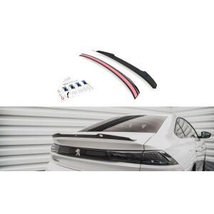 Maxton Design Spoiler CAP für Peugeot 508 Limousine Mk2 schwarz Hochglanz