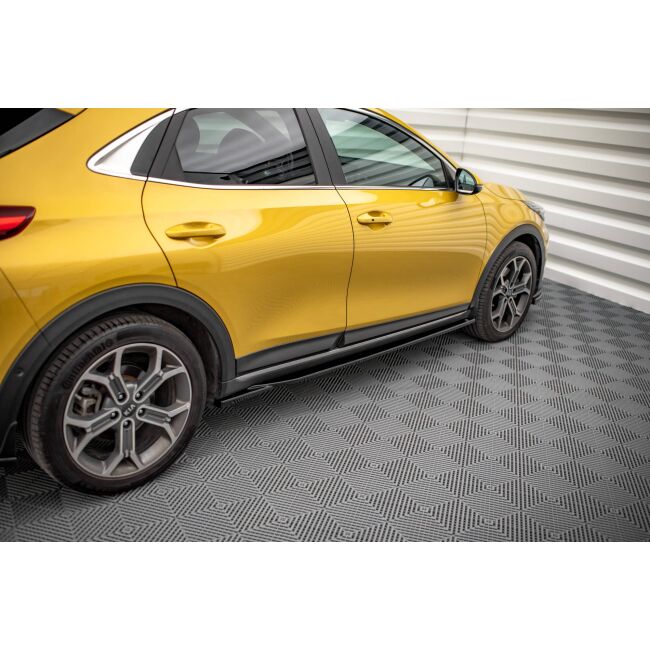 Maxton Design Seitenschweller Ansatz für Kia XCeed Mk1 schwarz Hochglanz