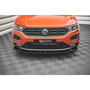 Maxton Design Front Ansatz V.2 / V2 für Volkswagen T-Roc Mk1 schwarz Hochglanz