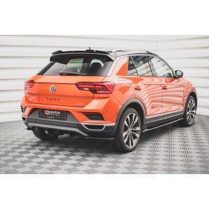 Maxton Design Heckdiffusor Ansatz für Volkswagen T-Roc Mk1 schwarz Hochglanz