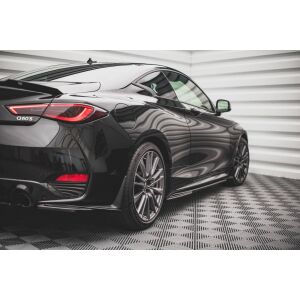 Maxton Design Seitenschweller Ansatz für Infiniti Q60 S Mk2 schwarz Hochglanz