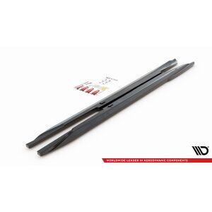 Maxton Design Seitenschweller Ansatz für Infiniti Q60 S Mk2 schwarz Hochglanz