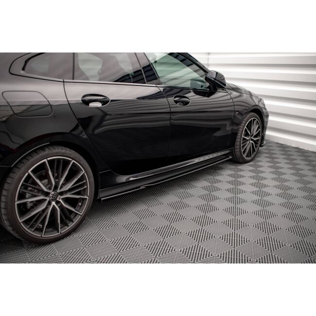 Maxton Design Seitenschweller Ansatz für V.1 / V1 für BMW 2 Gran Coupe M-Paket / M235i F44 schwarz Hochglanz