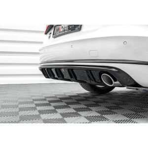 Maxton Design Heckdiffusor Ansatz für Audi A8 D4 schwarz Hochglanz