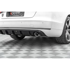 Maxton Design Heckdiffusor Ansatz für Audi A8 D4 schwarz Hochglanz