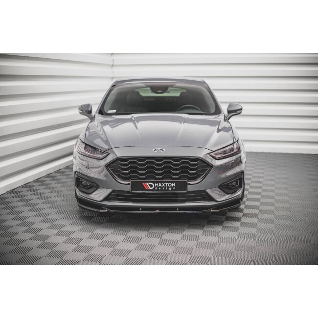 Maxton Design Front Ansatz V.2 / V2 für Ford Mondeo ST-Line Mk5 Facelift schwarz Hochglanz