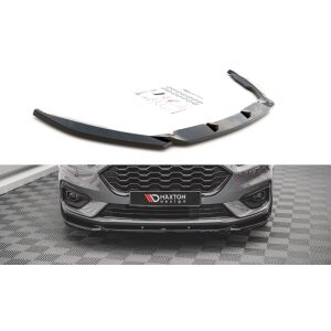 Maxton Design Front Ansatz V.2 / V2 für Ford Mondeo ST-Line Mk5 Facelift schwarz Hochglanz