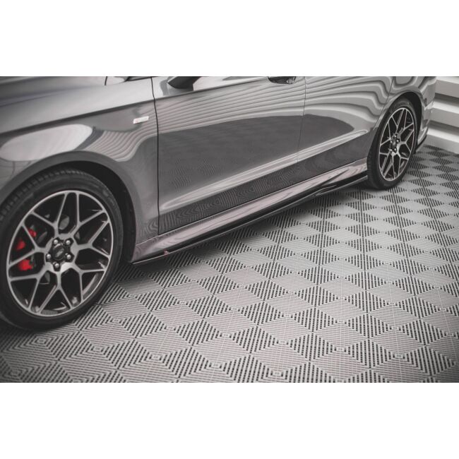 Maxton Design Seitenschweller Ansatz für Ford Mondeo ST-Line Mk5 Facelift schwarz Hochglanz