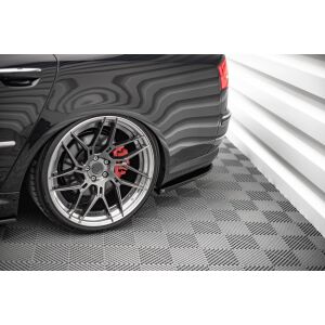 Maxton Design Heck Ansatz Flaps Diffusor für Audi S8 D3 schwarz Hochglanz
