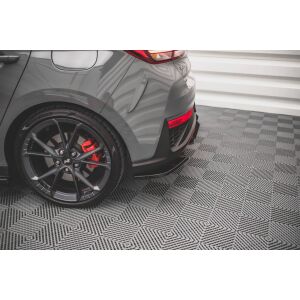 Maxton Design Heck Ansatz Flaps Diffusor V.2 / V2 für Hyundai I30 N Hatchback Mk3 Facelift schwarz Hochglanz