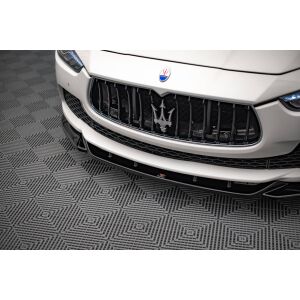 Maxton Design Front Ansatz V.1 / V1 für Maserati Ghibli Mk3 schwarz Hochglanz