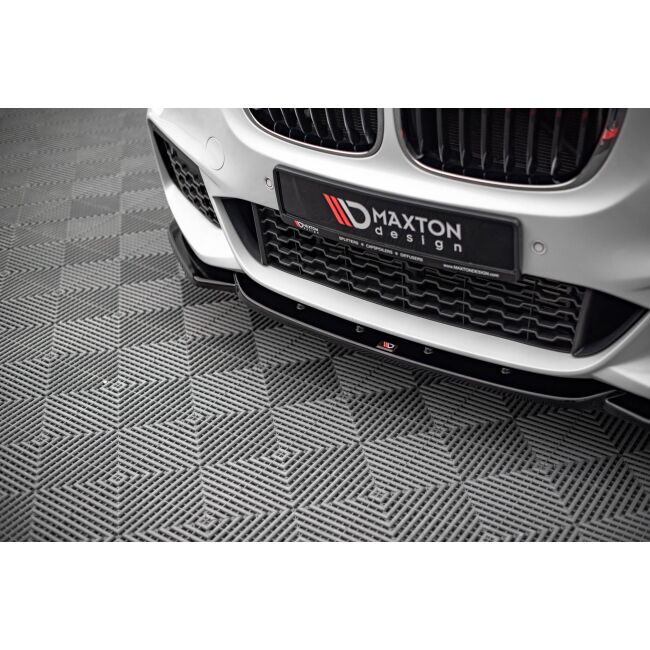 Maxton Design Front Ansatz V.1 / V1 für BMW X1 M-Paket F48 schwarz Hochglanz