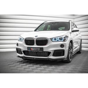 Maxton Design Front Ansatz V.1 / V1 für BMW X1 M-Paket F48 schwarz Hochglanz