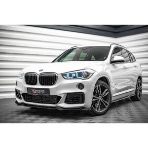 Maxton Design Front Ansatz V.2 / V2 für BMW X1 M-Paket F48 schwarz Hochglanz