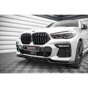 Maxton Design Front Ansatz V.2 / V2 für BMW X6 M-Paket G06 schwarz Hochglanz
