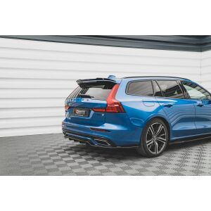 Maxton Design Spoiler CAP für Volvo V60 R-Design Mk2 schwarz Hochglanz