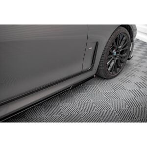 Maxton Design Seitenschweller Ansatz für BMW 7 M-Paket G11 Facelift schwarz Hochglanz