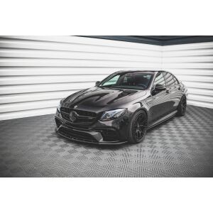 Maxton Design Front Ansatz V.3 / V3 für Mercedes-Benz E63 AMG Kombi/Limousine S213/W213 schwarz Hochglanz