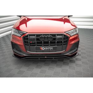 Maxton Design Front Ansatz für Audi SQ7 /Q7 S-Line Mk2 (4M) Facelift  schwarz Hochglanz
