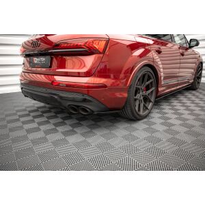 Maxton Design Heck Ansatz Flaps Diffusor für Audi SQ7 /Q7 S-Line Mk2 (4M) Facelift  schwarz Hochglanz