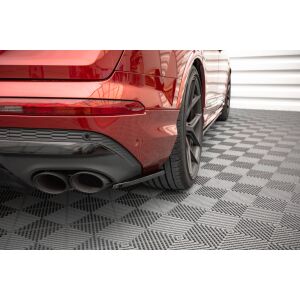 Maxton Design Heck Ansatz Flaps Diffusor für Audi SQ7 /Q7 S-Line Mk2 (4M) Facelift  schwarz Hochglanz