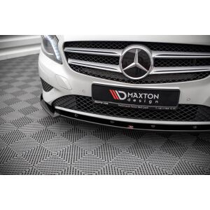 Maxton Design Front Ansatz V.2 / V2 für Mercedes-Benz A W176 schwarz Hochglanz