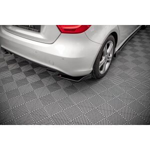 Maxton Design Heck Ansatz Flaps Diffusor V.1 / V1 für Mercedes-Benz A W176 schwarz Hochglanz