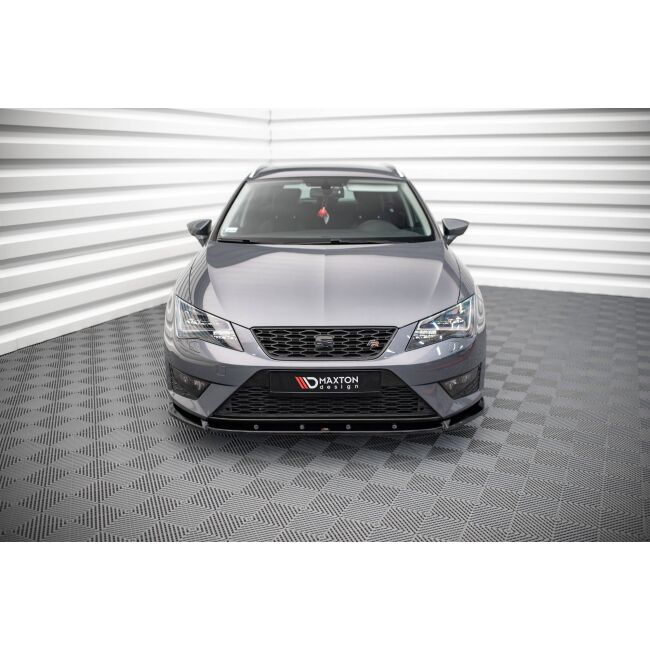 Maxton Design Front Ansatz V.1 / V1 für Seat Leon FR / Cupra Mk3 schwarz Hochglanz