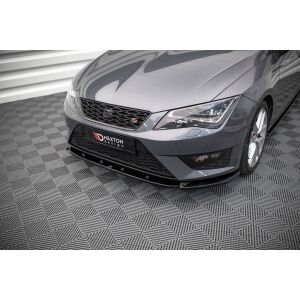 Maxton Design Front Ansatz V.1 / V1 für Seat Leon FR / Cupra Mk3 schwarz Hochglanz