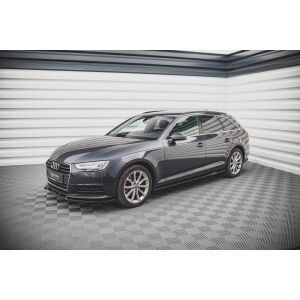 Maxton Design Seitenschweller Ansatz für Audi A4 Avant B9 schwarz Hochglanz