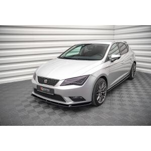 Maxton Design Front Ansatz V.1 / V1 für Seat Leon Mk3 schwarz Hochglanz