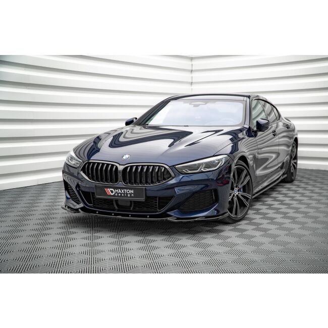 Maxton Design Front Ansatz V.4 / V4 für BMW 8 Coupe M-Paket G15 / 8 Gran Coupe M-Paket G16 schwarz Hochglanz