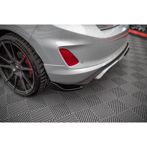 Maxton Design Heck Ansatz Flaps Diffusor V.1 / V1 für Ford Fiesta ST Mk8 schwarz Hochglanz