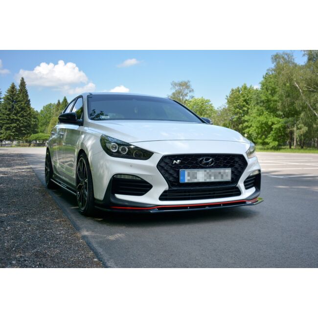 Maxton Design Front Ansatz V.1 / V1 für HYUNDAI I30 Mk3 N  schwarz Hochglanz