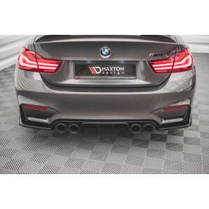 Maxton Design Heck Ansatz Flaps Diffusor V.2 / V2 für BMW M4 F82 schwarz Hochglanz