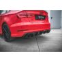Maxton Design Heckdiffusor Ansatz für Audi S3 Limousine 8V schwarz Hochglanz