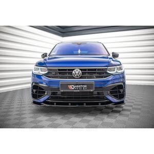 Maxton Design Front Ansatz V.3 / V3 für Volkswagen Tiguan R / R-Line Mk2 Facelift schwarz Hochglanz