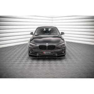 Maxton Design Front Ansatz V.2 / V2 für BMW 1er F20 schwarz Hochglanz