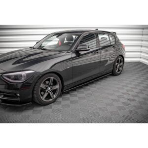 Maxton Design Seitenschweller Ansatz für BMW 1er F20 schwarz Hochglanz