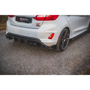 Maxton Design Heck Ansatz Flaps Diffusor +Flaps für V.4 / V4 Ford Fiesta ST Mk8